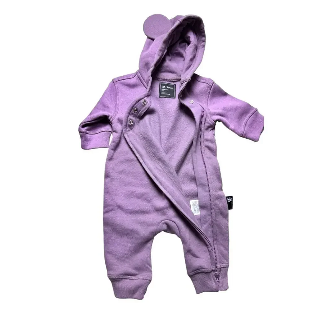 Baby Gap Kids Minnie Mouse Size Zipper Closure One Piece Sz 0-3 M New With Tags